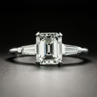 Mid-Century 1.77 Carat Emerald-Cut Diamond Ring - GIA G SI1 - 2