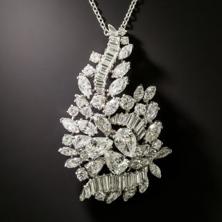 Mid-Century 10.00 Ct Tw Diamond Spray Pendant - 6
