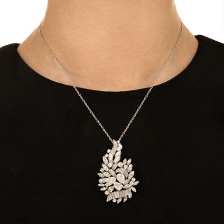 Mid-Century 10.00 Ct Tw Diamond Spray Pendant