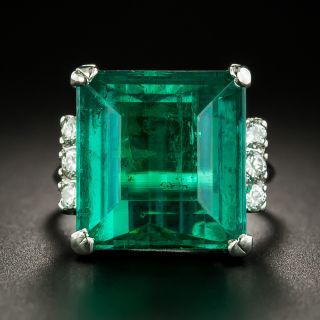 12.90 Ct Colombian Emerald and Diamond Ring by C.J. Auger - 2