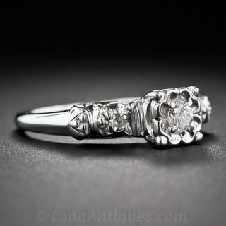 Mid-Century .12 Carat Diamond Engagement Ring