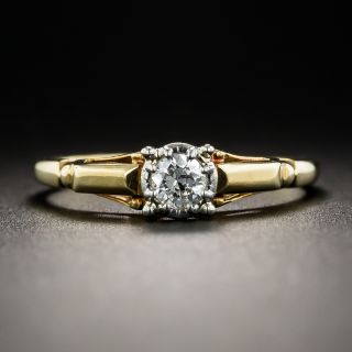 Mid-Century .15 Carat Diamond Solitaire Engagement Ring by Jabel - 1