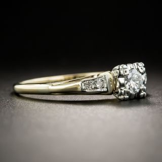 Mid-Century .17 Carat Diamond Two-Tone Engagement Ring