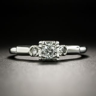Mid-Century .18 Carat Diamond Engagement Ring - 2