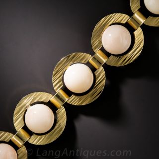 Mid-Century 18k Angel Skin Coral Bracelet