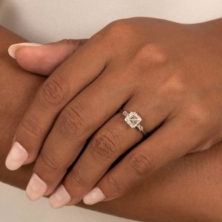 Mid-Century 2.01 Carat Asscher-Cut Diamond Engagement Ring - GIA G SI2