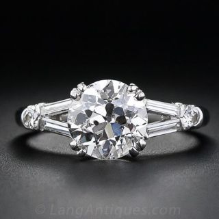 Mid-Century 2.01 Carat Diamond Engagement Ring