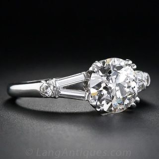 Mid-Century 2.01 Carat Diamond Engagement Ring