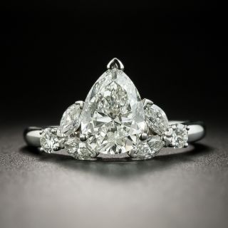Mid-Century 2.02 Carat Pear-Cut Diamond Engagement Ring - GIA I SI1 - 2