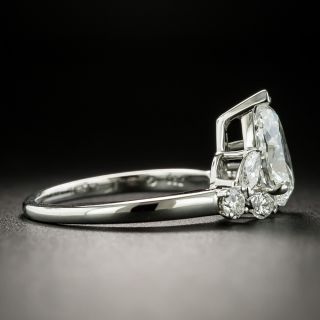 Mid-Century 2.02 Carat Pear-Cut Diamond Engagement Ring - GIA I SI1