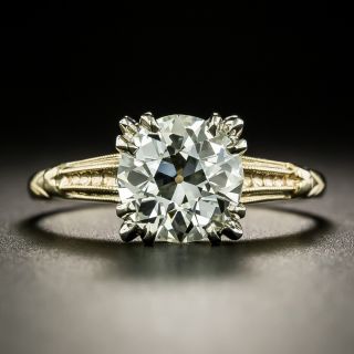 Mid Century 2.06 Carat Diamond Solitaire - GIA J VS2 - 2