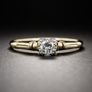 Mid-Century .23 Carat Diamond Engagement Ring