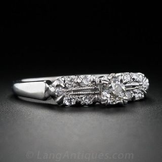 Mid Century .25 Carat Diamond Engagement Ring