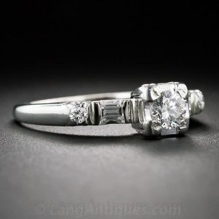 Mid-Century .25 Carat Diamond Engagement Ring
