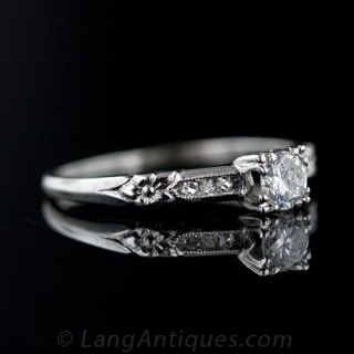 Mid-Century .25 Carat Diamond Engagement Ring
