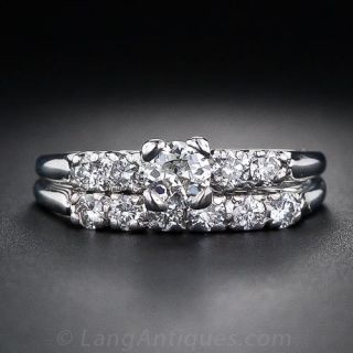 Mid-Century .25 Carat Diamond Wedding Set