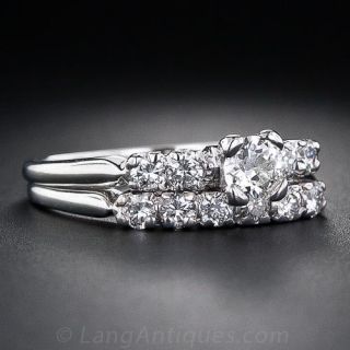 Mid-Century .25 Carat Diamond Wedding Set