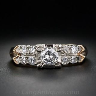 Mid-Century .30 Carat Diamond Engagement Ring