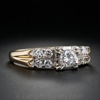 Mid-Century .30 Carat Diamond Engagement Ring