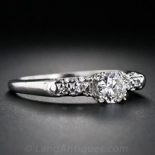 Mid-Century .30 Carat Diamond Engagement Ring