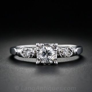 Mid-Century .30 Carat Diamond Engagement Ring