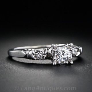 Mid-Century .30 Carat Diamond Engagement Ring