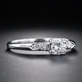 Mid-Century .30 Carat Diamond Solitaire