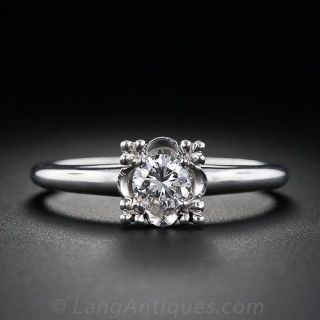 Mid-Century .30 Carat Diamond Solitaire