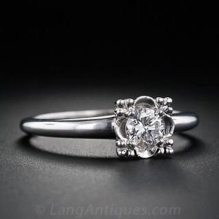 Mid-Century .30 Carat Diamond Solitaire