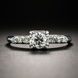 Mid-Century .35 Carat Diamond Engagement Ring  - 2