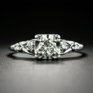 Mid-Century .37 Carat Diamond Engagement Ring - 1