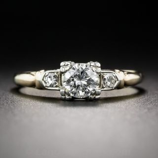 Mid-Century .38 Carat Diamond Engagement Ring