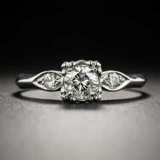 Mid-Century .40 Carat Diamond Engagement Ring - 1