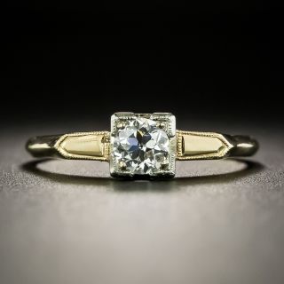 Mid-Century .40 Carat Diamond Solitaire Engagement Ring - 2