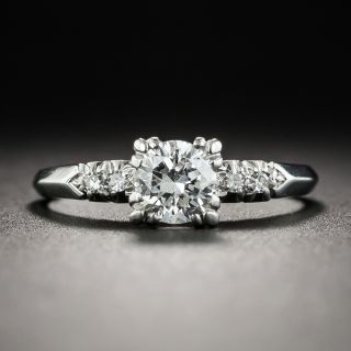 Mid-Century .45 Carat Diamond Engagement Ring - 1
