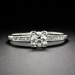Mid-Century .47 Carat Diamond Engagement Ring - 1