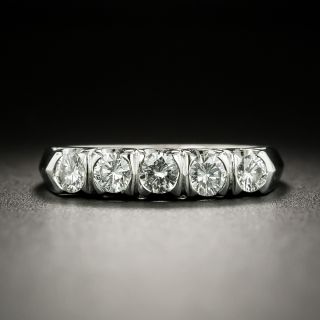 Mid-Century 5-Stone Diamond Band - 2