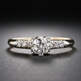 Mid Century .50 Carat Diamond Engagement Ring - 2