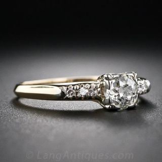 Mid Century .50 Carat Diamond Engagement Ring