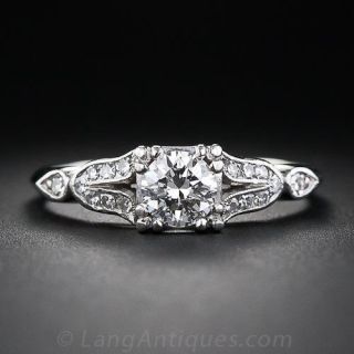 Mid-Century .50 Carat Diamond Engagement Ring