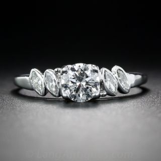 Mid-Century .50 Carat Diamond Engagement Ring By Birks - 1