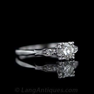 Mid-Century .50 Carat Diamond Engagement Ring