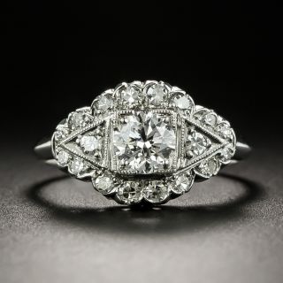 Mid-Century .51 Carat Diamond Engagement Ring - GIA E SI1 - 3