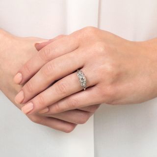 Mid-Century .51 Carat Diamond Engagement Ring 