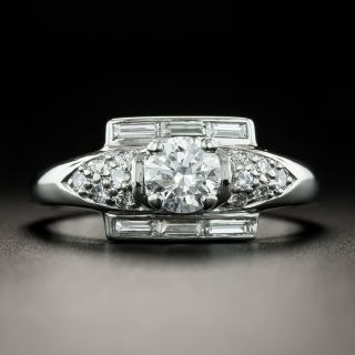 Mid-Century .54 Carat Diamond Engagement Ring - 2