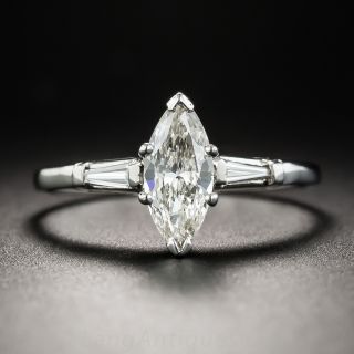 Mid-Century .55 Carat Marquise Diamond Engagement Ring