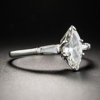 Mid-Century .55 Carat Marquise Diamond Engagement Ring