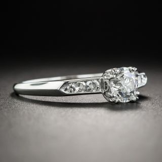 Mid-Century .60 Carat Diamond Platinum Engagement Ring - GIA E SI1