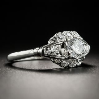 Mid-Century .60 Carat Diamond Platinum Engagement Ring