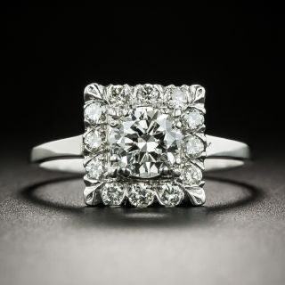 Mid-Century .61 Carat Diamond Engagement Ring - 3